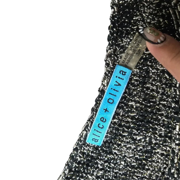 Alice & Olivia Black Knit Crop Tank Size: S - Picture 4 of 5